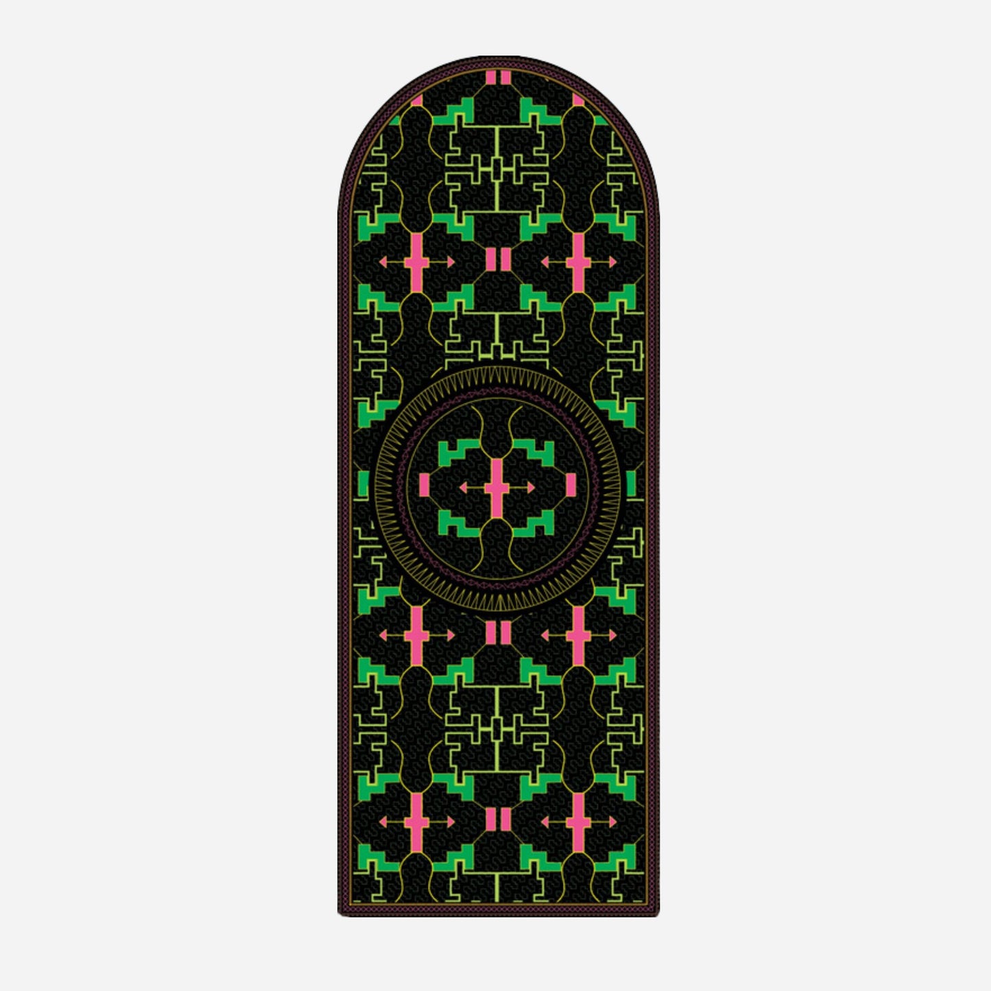 Ikaro Yoga Mat with intricate design, eco-friendly and perfect for all practices.