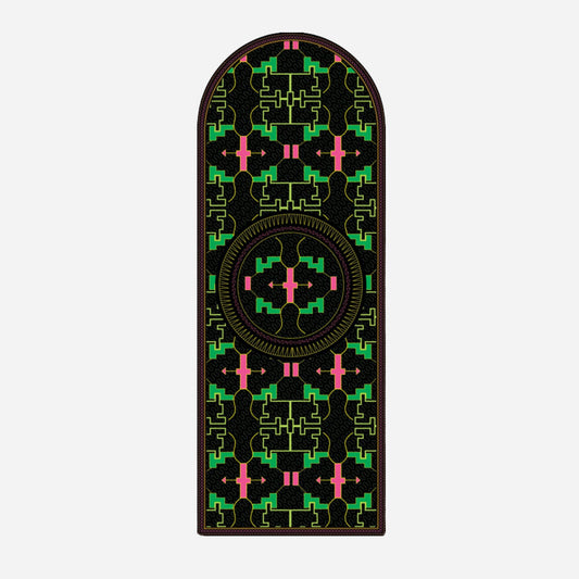 Ikaro Yoga Mat with intricate design, eco-friendly and perfect for all practices.