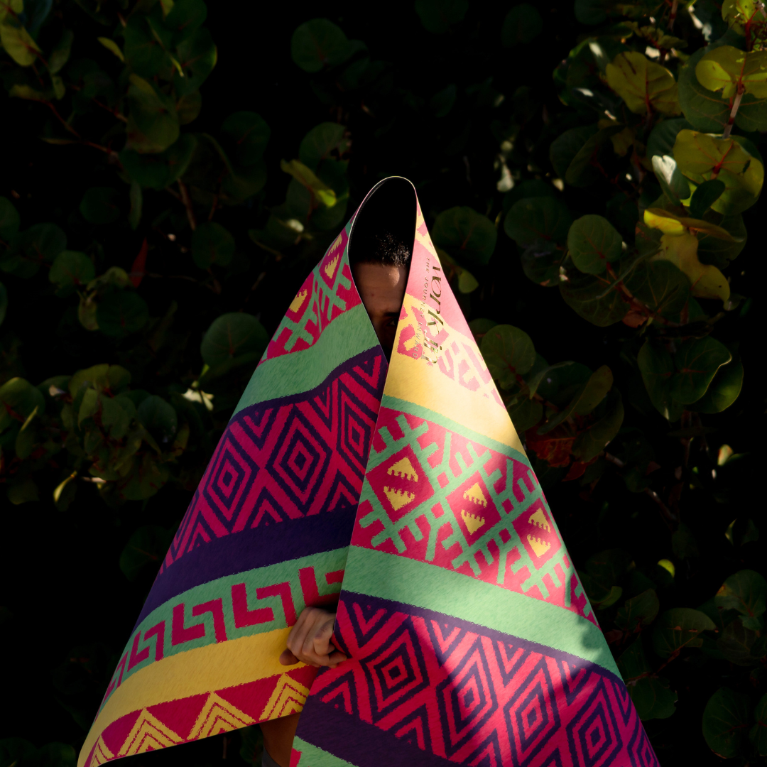 Inti vegan PU yoga mat by Work In, inspired by Peruvian ancestral patterns