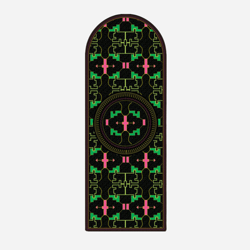 Ikaro Yoga Mat with intricate design, eco-friendly and perfect for all practices.