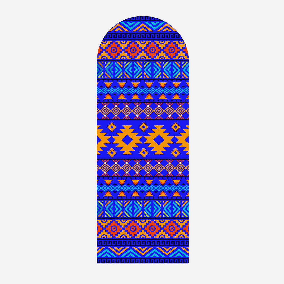 Yaku suede yoga mat by Work In, inspired by Peruvian ancestral patterns