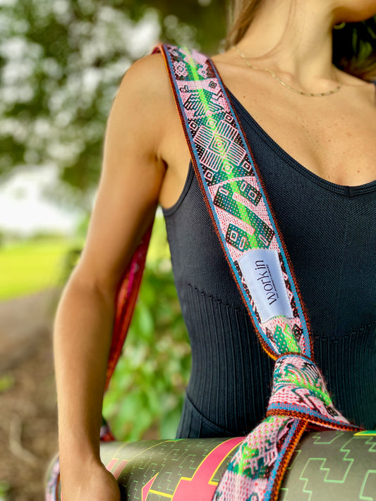 Yoga mat straps
Adjustable yoga straps
Eco-friendly yoga straps
Handcrafted yoga straps
Peruvian yoga mat straps
Durable yoga straps
Reversible yoga straps
Yoga mat carry straps
Yoga accessories straps
Non-slip yoga straps