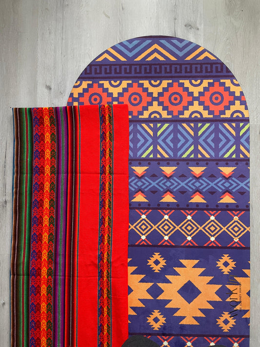 Bundle Yaku Mat + Orange Andean Blanket